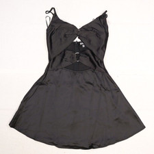 ASOS Design Cut Out Ring Detail Cami Dress Black Open Stomach Womens US Size 2