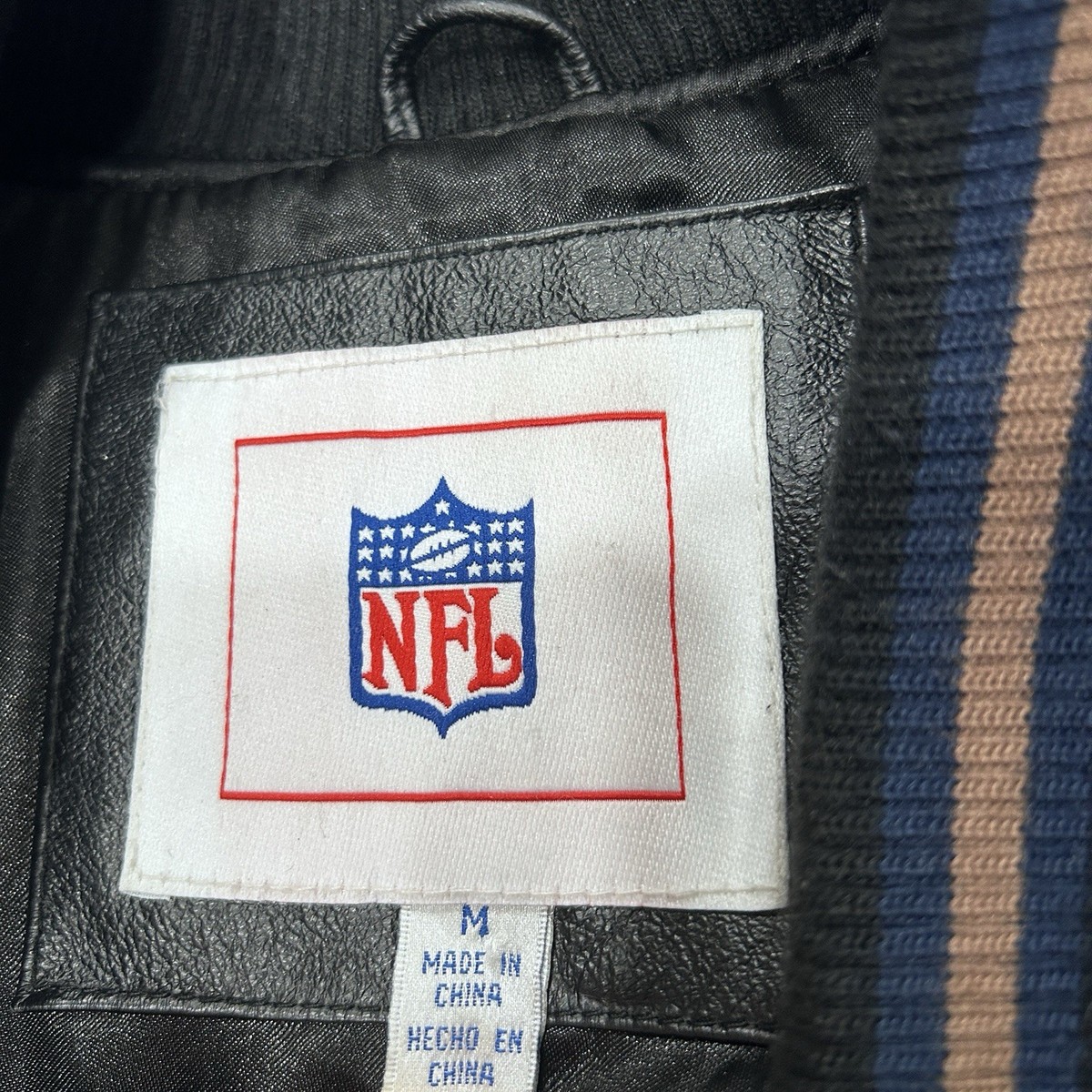 Vintage NFL St Louis Rams Leather Varsity Jacket Embroidered Team