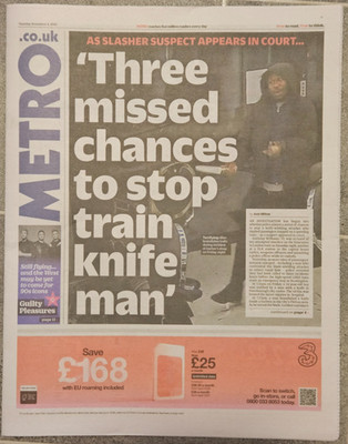 Metro Zeitung 4. November 2025 - ''Drei verpasste Chancen, Zugmesser anzuhalten''