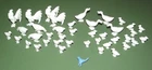 Vintage Marx farm playset chickens-ducks-roosters-chicks-ducklings - fence bird