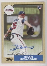 2017 Topps Update 1987 Rookies and Trades Sean Newcomb #87A-SN Auto fm0