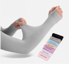 Silk Arm Sleeves for Unisex UV Sun Protection Sports Sleeve Cover Hijab 1 Pair