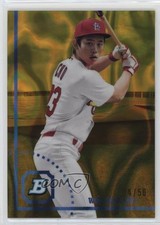2022 Bowman Heritage Chrome Prospects Gold Lava Refractor 14/50 Won-Bin Cho 0ii1