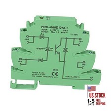 Solid State Relay 10A, 4-32V DC Input, 480V AC Output, DIN Rail Mount,