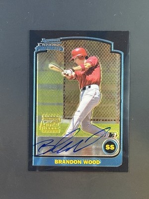 2003 Bowman Draft Picks & Prospects - Brandon Wood #BDP170 Chrome (AU, RC)