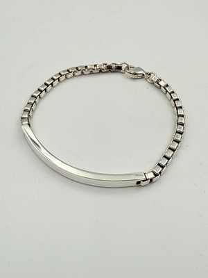 8” Tiffany & Co Venetian Link Chain, ID Bracelet in Sterling