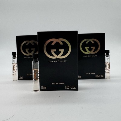 3 X Gucci Guilty Eau De Toilette Samples 1.5ML Each New