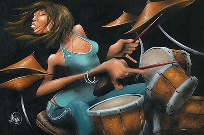 Lola Beats Art Print by David Garibaldi 36 x 24 in. Paper Size New Unframed