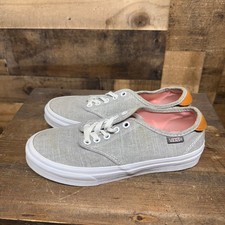 Vans Authentic Lo Pro Women's Gray Canvas Sneakers Shoes Lace Up Size 6