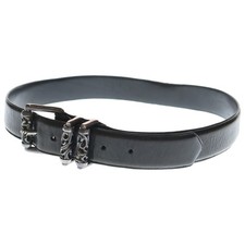 Chrome Hearts BLT ROLLER 3pc1.h 3pc Buckle Leather Belt Silver BCA357 Used 1bf05