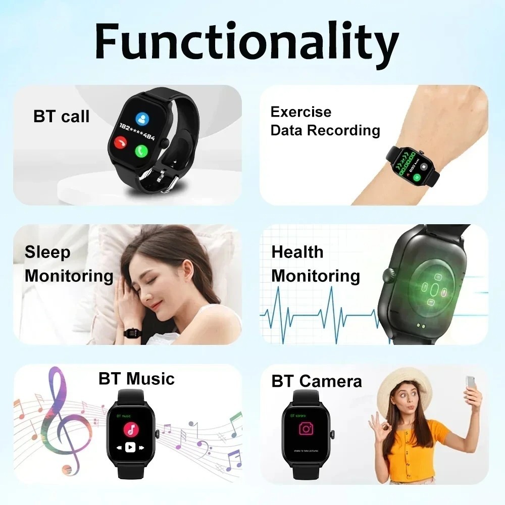 2026 Nuovo Smart Watch Donna Regalo 2.01 Pollici HD Full Touch Screen Sport... foto 3
