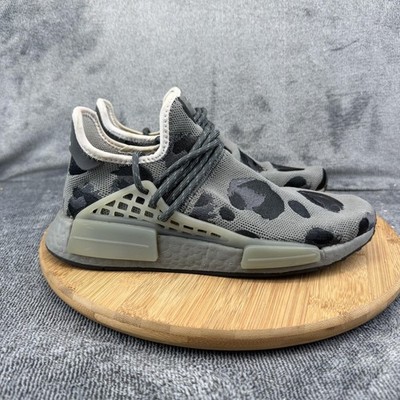 Adidas Pharrell Williams NMD Hu Shoes Mens Size 7 Gray Animal Print Sneakers