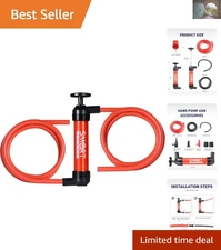 Automotive Siphon Pump with Leak-Proof Design - Ideal for Cars & Tractors