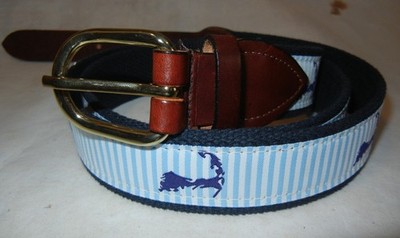 Cape Cod Belt Company Nautical Style Belt Cape Cod Peninsula Size Large  L Bl Bl