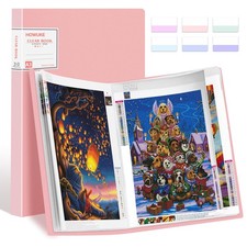 A3 Diamond Painting Storage Book, 60 Views Art Portfolio Presentations Folder...