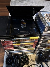 Playstation 2 Game Console Lot Both CIB And Loose Used PS2 Slim Controllers