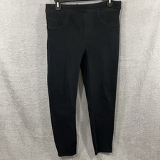Spanx The Perfect Pant Womens Large Black Crop Backseam Skinny Stretch 20019Q