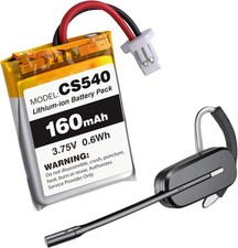 CS540 Replacement Battery for Plantronics CS540 C054 Wireless Headsets