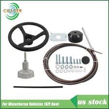 Fit For Waterborne Vehicles 16Ft Boat Rotary Steering System Outboard Kit New US