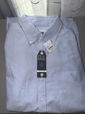 Jos. A Bank Tailored Fit Button-Down Blue Collar Sportshirt L Superior quality