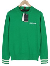 Pull En Maille Vert Tommy Hilfiger Pour Homme Taille S À Col Renseigné