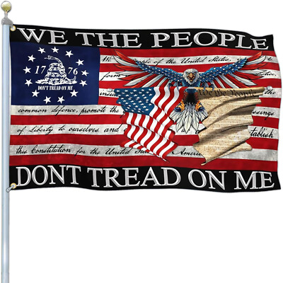 Fyon American Eagle Light Sky 3x5 Ft Flag - UV Fade Resistant Double Printed ...