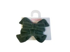 Green Velvet Hair Bow Clips For Girls By Gymboree