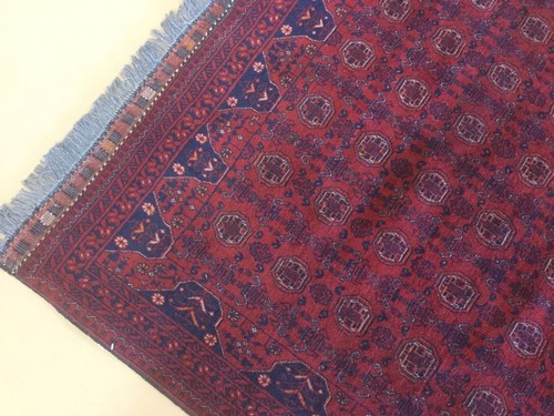 4 Fuß,10 Zoll x 6 Fuß,3 Zoll Rötlich Rost Marineblau Kundus Afghan Orientteppich Handgeknüpft - Bild 7 von 12