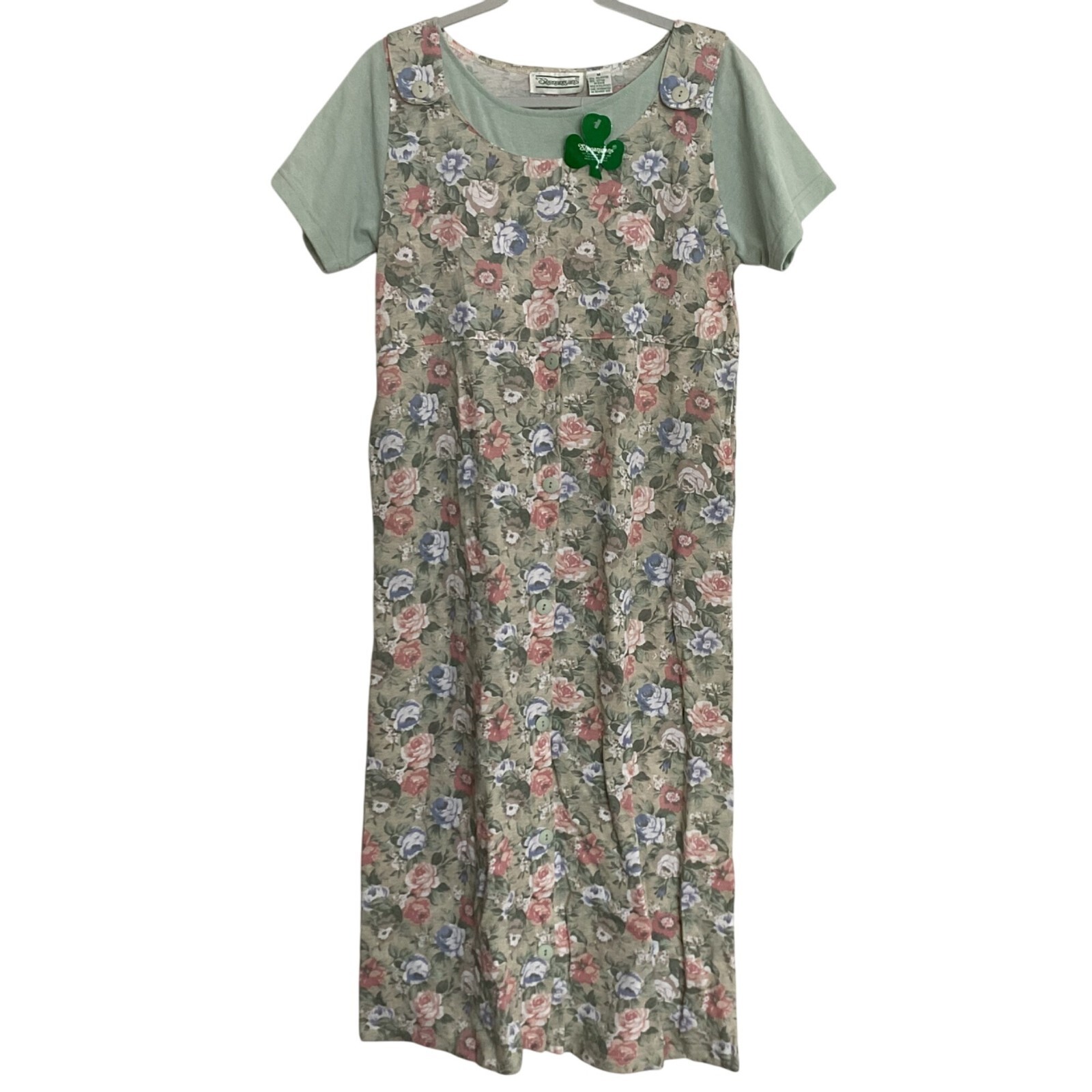 NWT Shenanigans Short Sleeve Floral Maxi Country Dress Size Medium