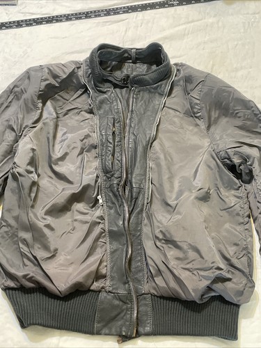 Vintage MEMBERS ONLY Gray Leather Jacket/Racer/Moto/Bikers 90’s - Picture 18 of 19