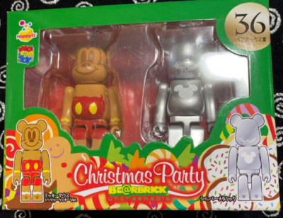 RARE Disney Pixar Bearbrick Christmas Party Lottery Unopened Mickey from JAPAN