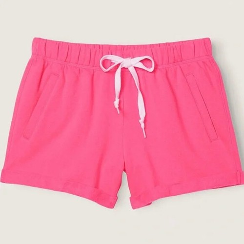 VICTORIA'S SECRET PINK LOGO BOYFRIEND HERITAGE FLEECE SHORTS XS S M L XL XXL NWT - Picture 13 of 66