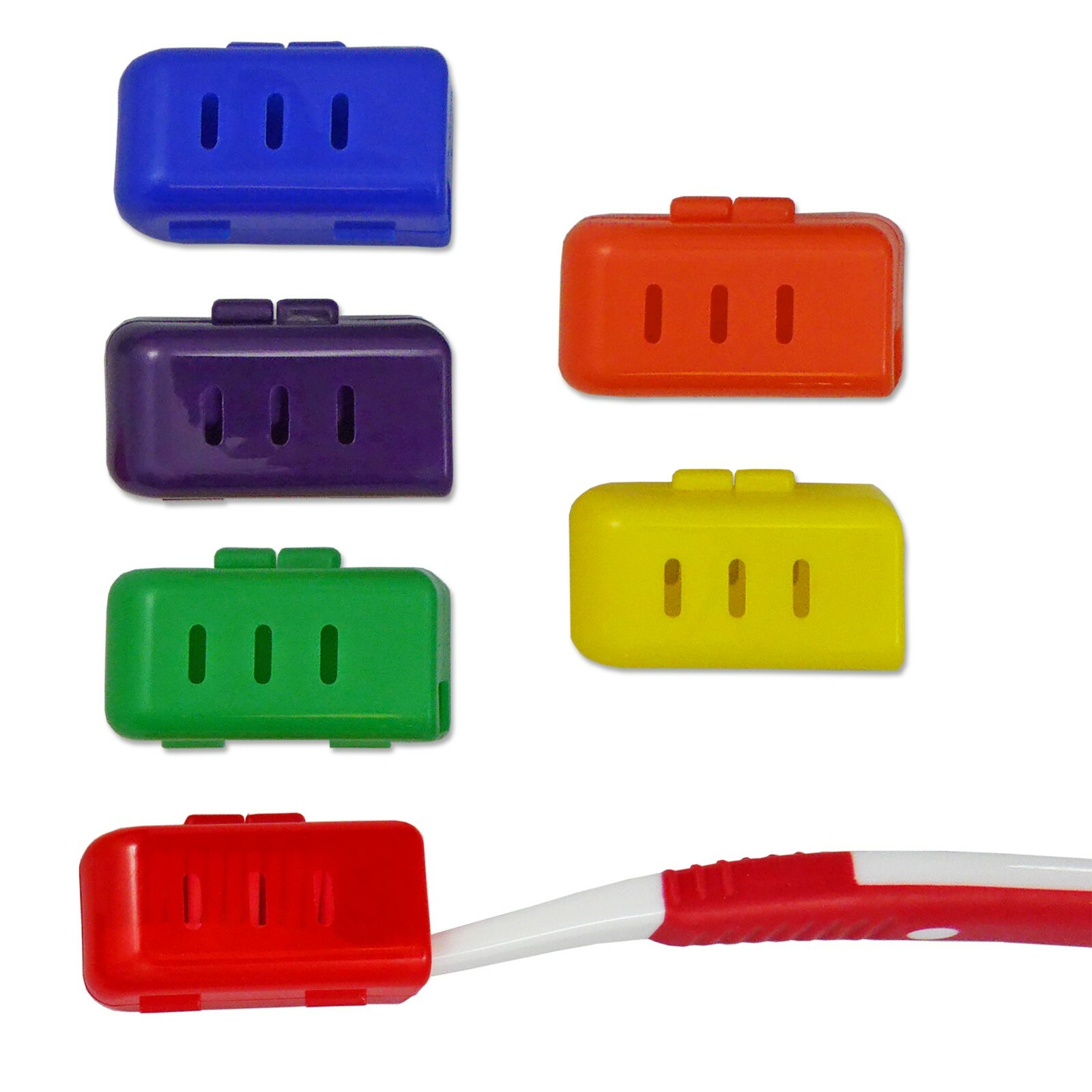 Toothbrush Cover for Head x 6 Colours ~Adult Brush Holder Travel Manual Family