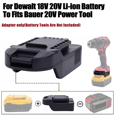 NEW Adapter For Dewalt 18V 20V Li-Ion Battery To For Bauer 20V Power Tools