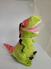 Aurora Velociraptor Dinosaur Plush Orange Green Brown Flopsie Collection Unisex