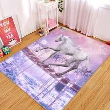 3D Purple Fantasy Unicorn NAO1379 Game Rug Mat Elegant Photo Carpet Mat Fay