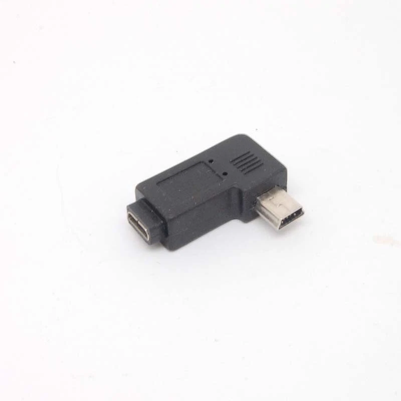 Mini USB Type A male to Micro USB B feMale 90 Degree left Angle Adapter Charger - Image 2 of 4