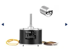 VEVOR YDK150-6G85 CONDENSER FAN MOTOR  1.3A 208-230V 1075 RPM 150W & Capacitor