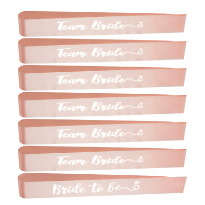JGA Schärpen | bride to be | Team bride | 7-teilig