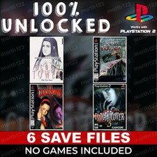 Clock Tower 1, 2, 3, PSX PS1 PS2 Memory Card 100 Unlocked Beaten Complete 