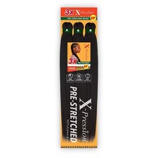 Sensationnal Braids XPRESSION 3X Pre-Stretched Braid 58 inches 3-pack, 1B
