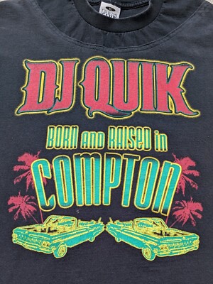 Vintage 90s DJ Quik Rap Tee Upcycled Restored Born And Raised In 