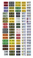 1/64 scale model car assorted USA West Virginia license plates state tags 1:64