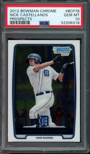 2012 Bowman Chrome Nick Castellanos Rookie RC  PSA 10