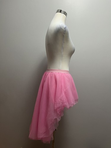 UNBRANDED Girls Pink Layered Tulle Train Skirt Sz S - Picture 2 of 3