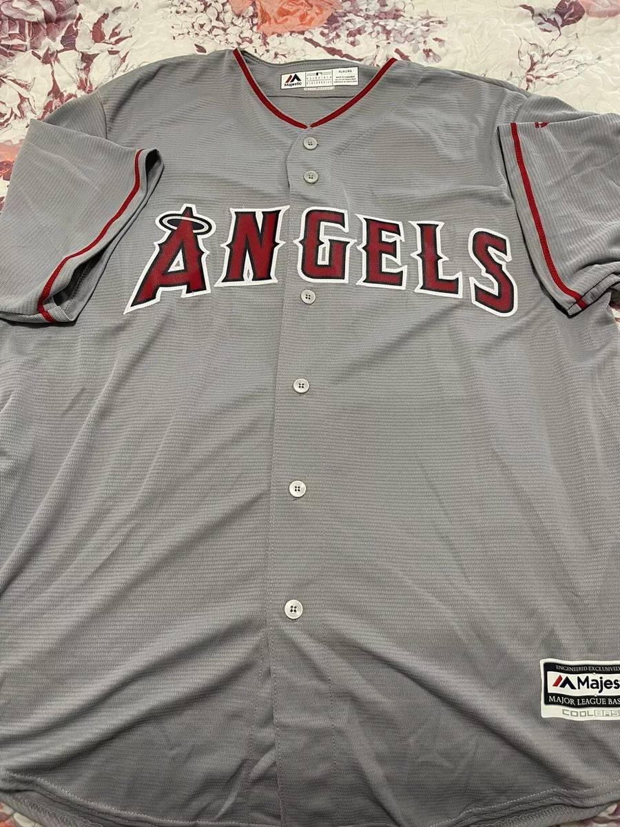 Majestic Coolbase MLB Shohei Ohtani LA Angels Grey Size XL Jersey Gray