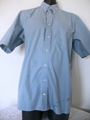 Eddie Bauer Men's LS Dress Shirt Cotton Blue White Pinstripes Size L - Picture 4 of 5