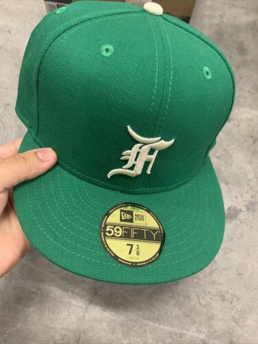 Fear Of God “Essentials” x New Era fitted hat size 7 3/8 Kelly Green/white  | eBay