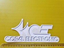ADESIVO CORAL ELECTRONIC STICKER AUTOCOLLANT AUFKLEBER VINTAGE 80s
