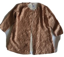 Chico's Lightweight Gold Polyester Woman's Jacket Size 2 12/14